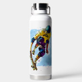 名前の付いたスケートボーダー ウォーターボトル (背面)