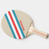 名前の付いたストライプのクラウドチェザー 卓球ラケット (横)