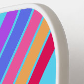 名前の付いたストライプのシーグラス ピックルボールラケット (左詳細)