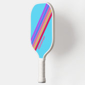 名前の付いたストライプのシーグラス ピックルボールラケット (左)