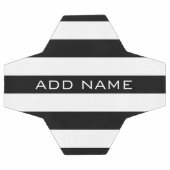 名前の付いたストライプの白黒のパターン サッカーボール (フラット)