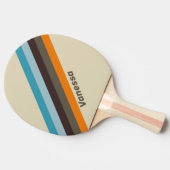 名前の付いたストライプのFoxglove錆 卓球ラケット (横)