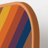 名前の付いたストライプ焼き粘土の ピックルボールラケット (左詳細)