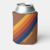 名前の付いたストライプ焼き粘土の 缶クーラー (缶裏面)