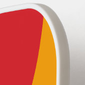 名前の付いたストライプ緑の円 ピックルボールラケット (左詳細)