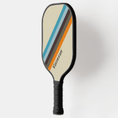 名前の付いたストライプFoxglove Rustの ピックルボールラケット (左)
