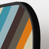 名前の付いたストライプFoxglove Rustの ピックルボールラケット (左詳細)