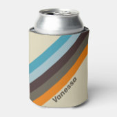 名前の付いたストライプFoxglove Rustの 缶クーラー (缶正面)