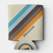 名前の付いたストライプFoxglove Rustの 缶クーラー (裏面)