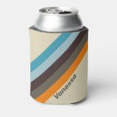 名前の付いたストライプFoxglove Rustの 缶クーラー (缶裏面)