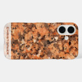 名前の付いたスポッ点々のあるテットロック構造パターン Case-Mate iPhoneケース (裏面 (横))