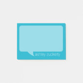 名前の付いたトークバパーソナライズされたブル ポストイット (正面)