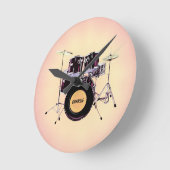 名前の付いたドラム壁時計 ラウンド壁時計 (傾斜)
