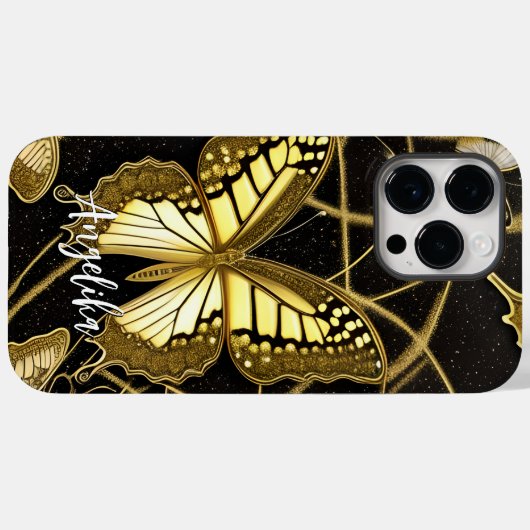 名前の付いたパーソナライズされた蝶 Case-Mate iPhoneケース (裏面 (横))