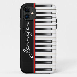 名前の付いたピアノキーボード iPhone 11 ケース