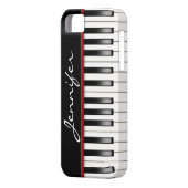 名前の付いたピアノキーボード Case-Mate iPhoneケース (裏面左)