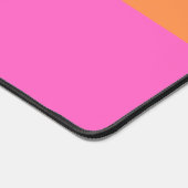 名前の付いたピンクのオレンジ色と青の太い水平線 デスクマット (コーナー)