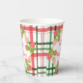 名前の付いたピンクの緑のプライドのイチゴ 紙コップ (右)