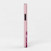 名前の付いたピンクの花組成物 Case-Mate iPhoneケース (裏面/右)