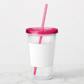 名前の付いたピンクゾカスタマイズウ アクリルタンブラー (裏面)