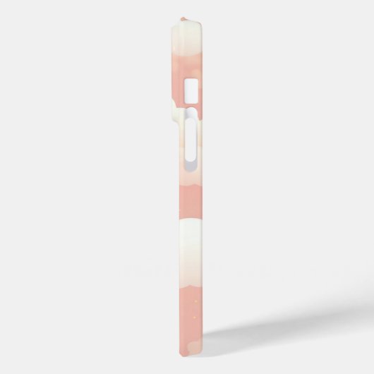 名前の付いたピンク色の空のかわいい雲パターン Case-Mate iPhoneケース (裏面 / 左)