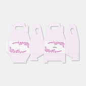 名前の付いたピンク色の花 フェイバーボックス (折り畳みなし)