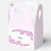 名前の付いたピンク色の花 フェイバーボックス (オープン)