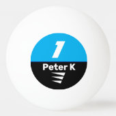 名前の付いたプレーヤーボール 卓球ボール (裏面)