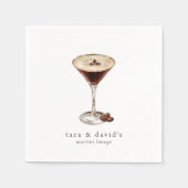 名前の付いたペルソナライズドマルティニカクテルラウンジ スタンダードカクテルナプキン (正面)