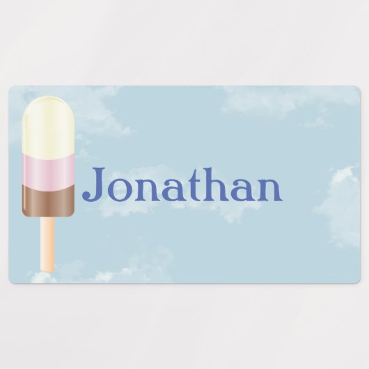 名前の付いたポプシクル ラベル (デザイン1)
