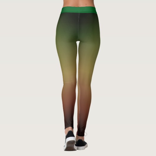 名前の付いたモノグラムグラデーショグラデーションン緑 レギンス (裏面)