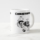 名前の付いたモバイルディスクジョッキーのギフト ジャンボコーヒーマグカップ (正面右)