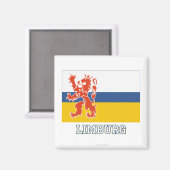 名前の付いたリンブルグ国旗 マグネット (正面/裏面)