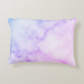 名前の付いたレインボー大理石パタパーソナライズされたーン アクセントクッション (裏面)