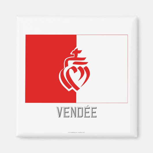 名前の付いたヴァンドレ国旗 マグネット (正面)