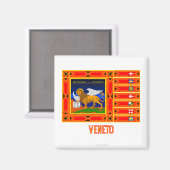 名前の付いたヴェネト国旗 マグネット (正面/裏面)