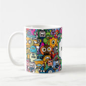 名前の付いた全てのロボット コーヒーマグカップ (左)