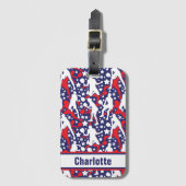 名前の付いた全スターピックボール[USA] ラゲッジタグ (正面縦)