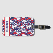 名前の付いた全スターピックボール[USA] ラゲッジタグ (正面横)