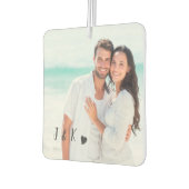 名前の付いた写真のイニシャル カーエアーフレッシュナー (左)