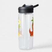 名前の付いた可愛い恐竜の水パーソナライズされた瓶 ウォーターボトル (左面)