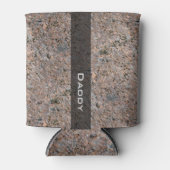 名前の付いた地質学的ロックテクスチャ 缶クーラー (正面)