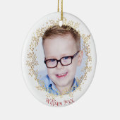 名前の付いた子フォトクリスマスオーナメント セラミックオーナメント (右)