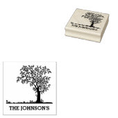 名前の付いた家族の木 ラバースタンプ (押印)
