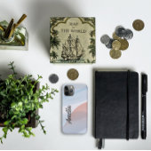 名前の付いた幾何学的な波のパステル色 Case-Mate iPhoneケース