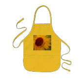 名前の付いた明るいヒマワリ 子供用エプロン (正面)