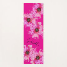 名前の付いた明るいピンクの花