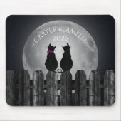 名前の付いた月明かりの猫 マウスパッド (正面)