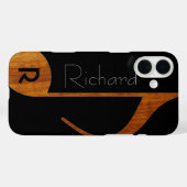 名前の付いた木製の色の音楽ノート Case-Mate iPhoneケース (裏面 (横))