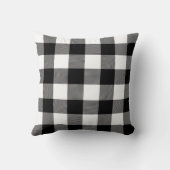 名前の付いた格子上のクリスマスレッドトラック クッション (裏面)